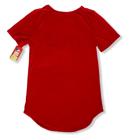 NBA Houston Rockets Red Crewneck Thin Tee Shirt - Picture 2 of 4